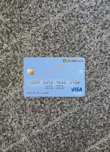Albania Credins bank visa debit photolook front